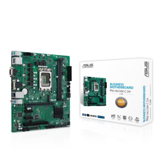 ASUS PRO H610M-C D4-CSM - Scheda madre - micro ATX - zoccolo LGA1700 - H610 Chipset - USB 3.2 Gen 1 - Gigabit LAN - scheda grafica (richiesta CPU) - HD Audio (8 canali)